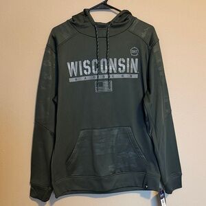 Wisconsin Badgers Military Appreciation Hoodie - Olive Green